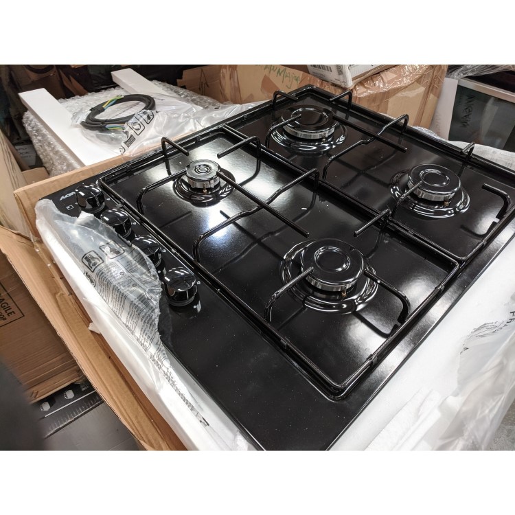 Refurbished Candy CHW6LBB 60cm 4 Burner Gas Hob Black