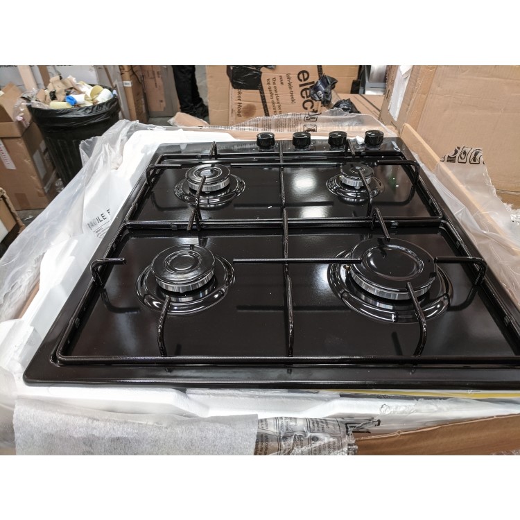 Refurbished Candy CHW6LBB 60cm 4 Burner Gas Hob Black