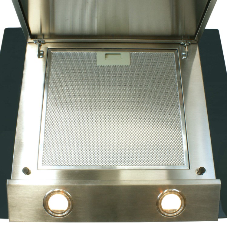 Refurbished electriQ eIQCHFGBSS60 60cm Angled Glass and Steel Designer Chimney Cooker Hood