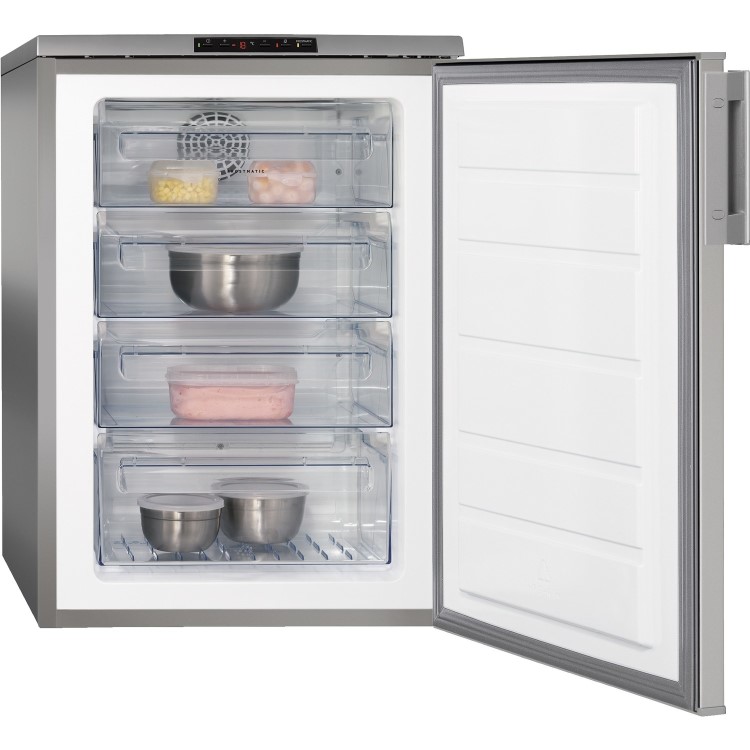 Refurbished AEG ATB68F6NX Freestanding 100 Litre Under Counter Freezer Stainless Steel