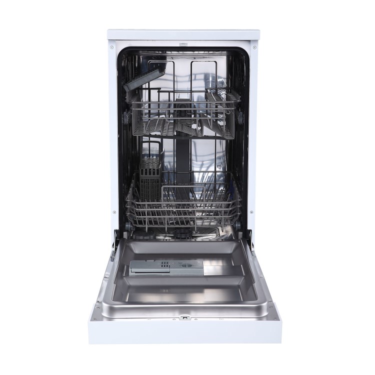 Refurbished electriQ EQDW45WH Slimline 10 Place Freestanding Dishwasher White