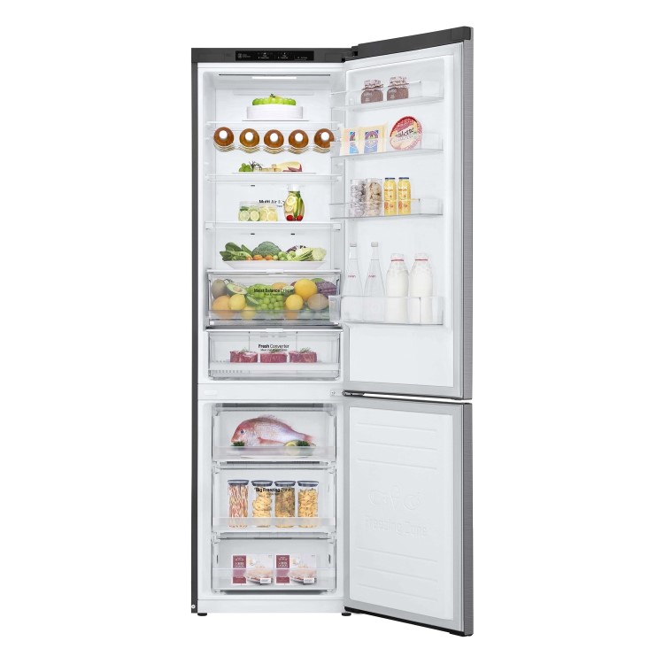Refurbished LG GBB62PZGFN Freestanding 296 Litre 70/30 Frost Free Fridge Freezer Stainless Steel