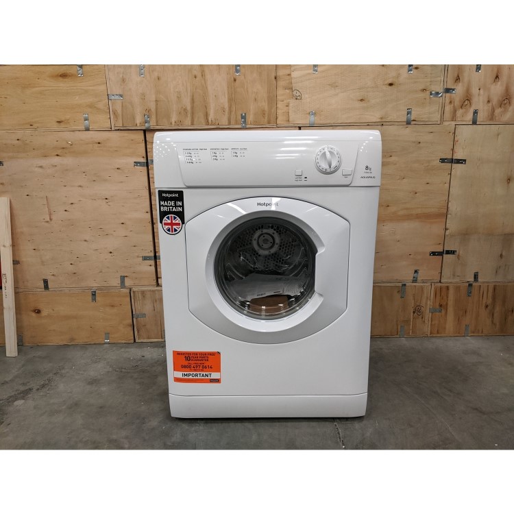 Refurbished Hotpoint TVHM80CP 8kg Freestanding Vented Tumble Dryer White
