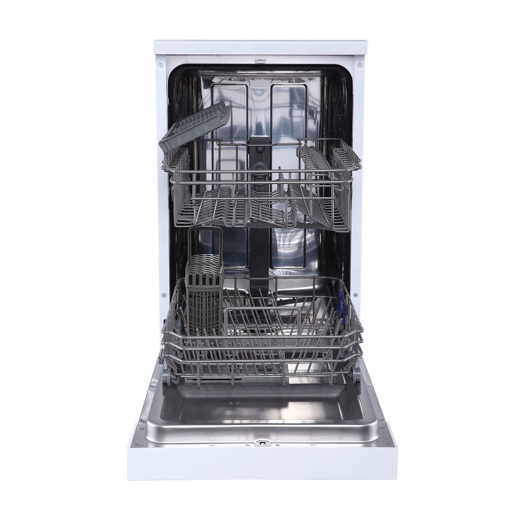 Refurbished electriQ EQDW45WH Slimline 10 Place Freestanding Dishwasher White