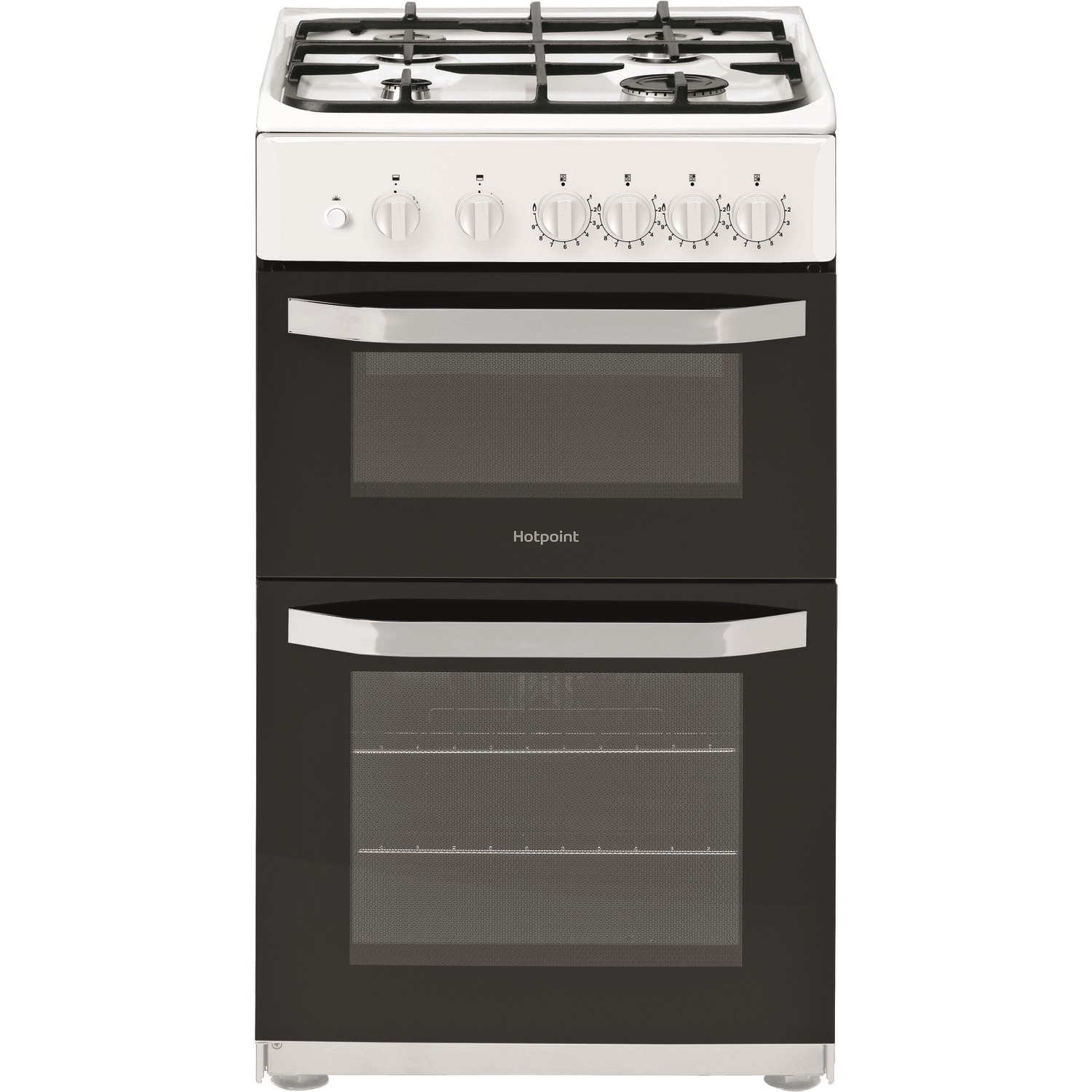 Hotpoint 50cm Double Cavity Gas Cooker - White