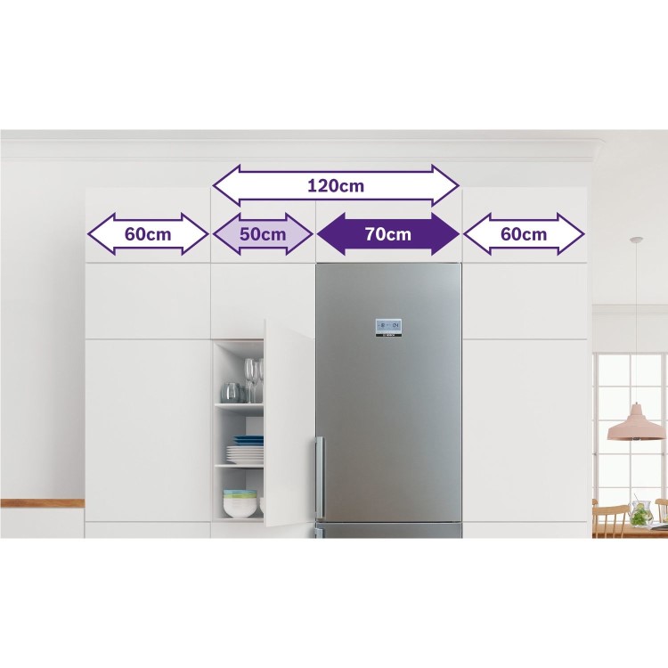 Refurbished Bosch Serie 4 KGN49XWEA Freestanding 435 Litre Frost Free Fridge Freezer White