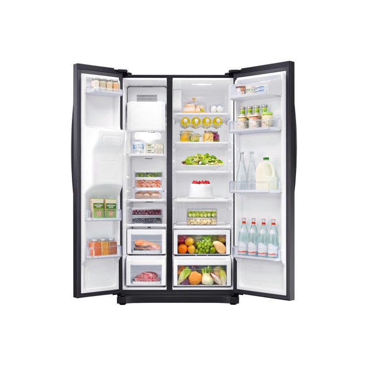 GRADE A3 - Samsung RS50N3413BC No Frost Side-by-side American Fridge Freezer With Ice And Water Dispenser - Bla