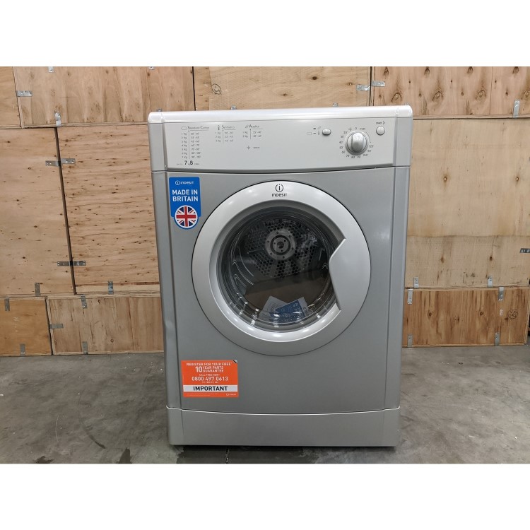 GRADE A3 - INDESIT IDV75S EcoTime 7kg Freestanding Vented Tumble Dryer - Silver