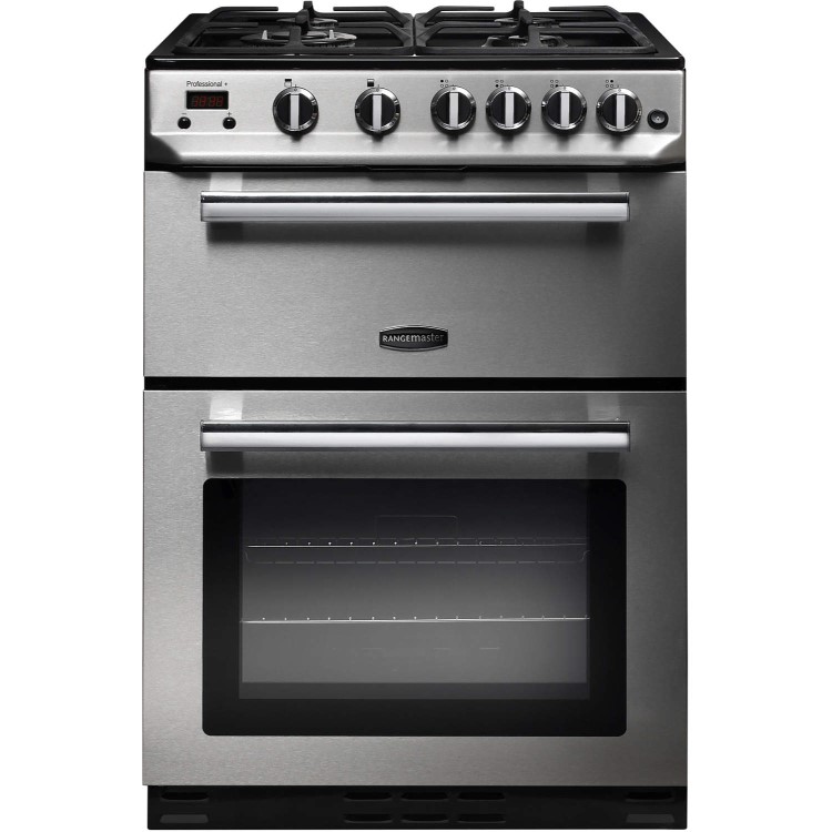 Rangemaster Professional Plus 60cm Double Oven Gas Cooker - Stainless Steel