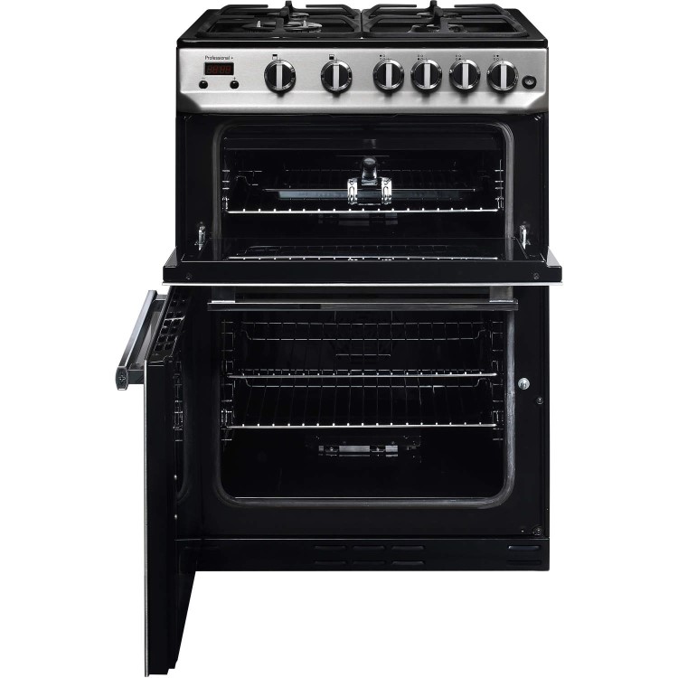 Rangemaster Professional Plus 60cm Double Oven Gas Cooker - Stainless Steel