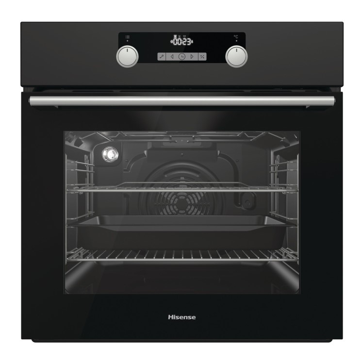 GRADE A2 - Hisense O521ABUK Electric Built-in Single Oven With Steam Cleaning - Black