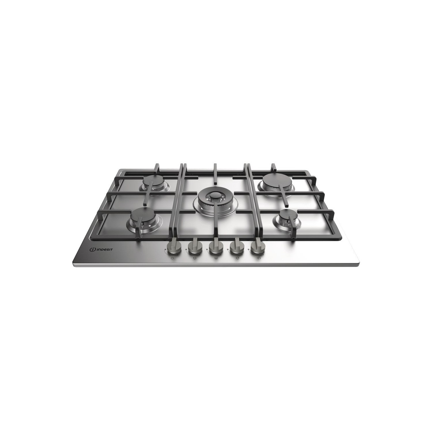 Refurbished Indesit Aria THP751PIXI 75cm 5 Burner Gas Hob Stainless Steel