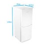 GRADE A3 - electriQ EQFF130 155 Litre Freestanding Fridge Freezer 50/50 Split A+ Energy Rating 50cm Wide - White