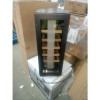 Refurbished electriQ 19 Bottle Freestanding Under Counter Wine Cooler Single Zone 30cm Wide 82cm Tall - Black