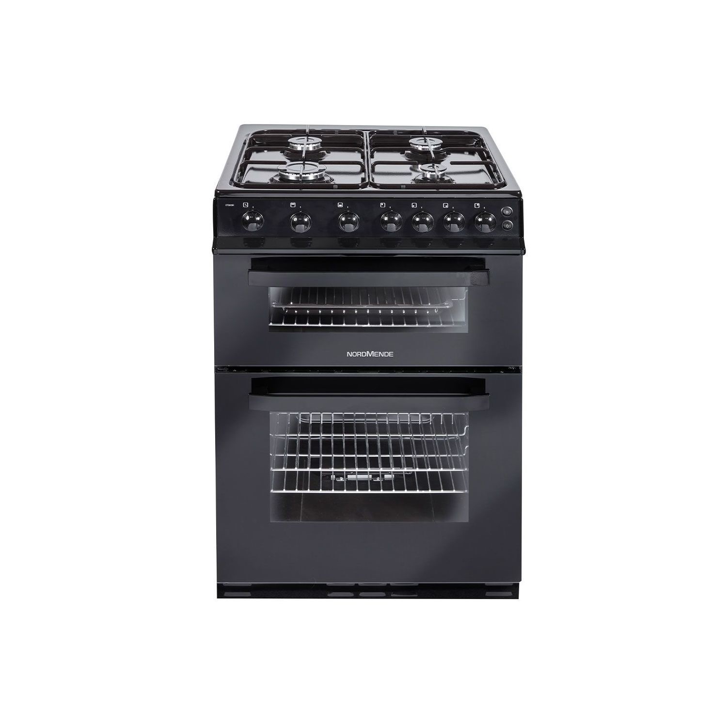 NordMende 60cm Double Cavity LPG Cooker Black CTG61LPGBK Appliances