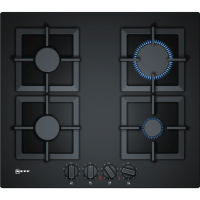 GRADE A2 - Neff T26CA42S0 59cm Four Burner Gas-on-glass Hob Black