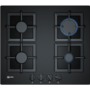 GRADE A1 - Neff T26CA42S0 59cm Four Burner Gas-on-glass Hob Black