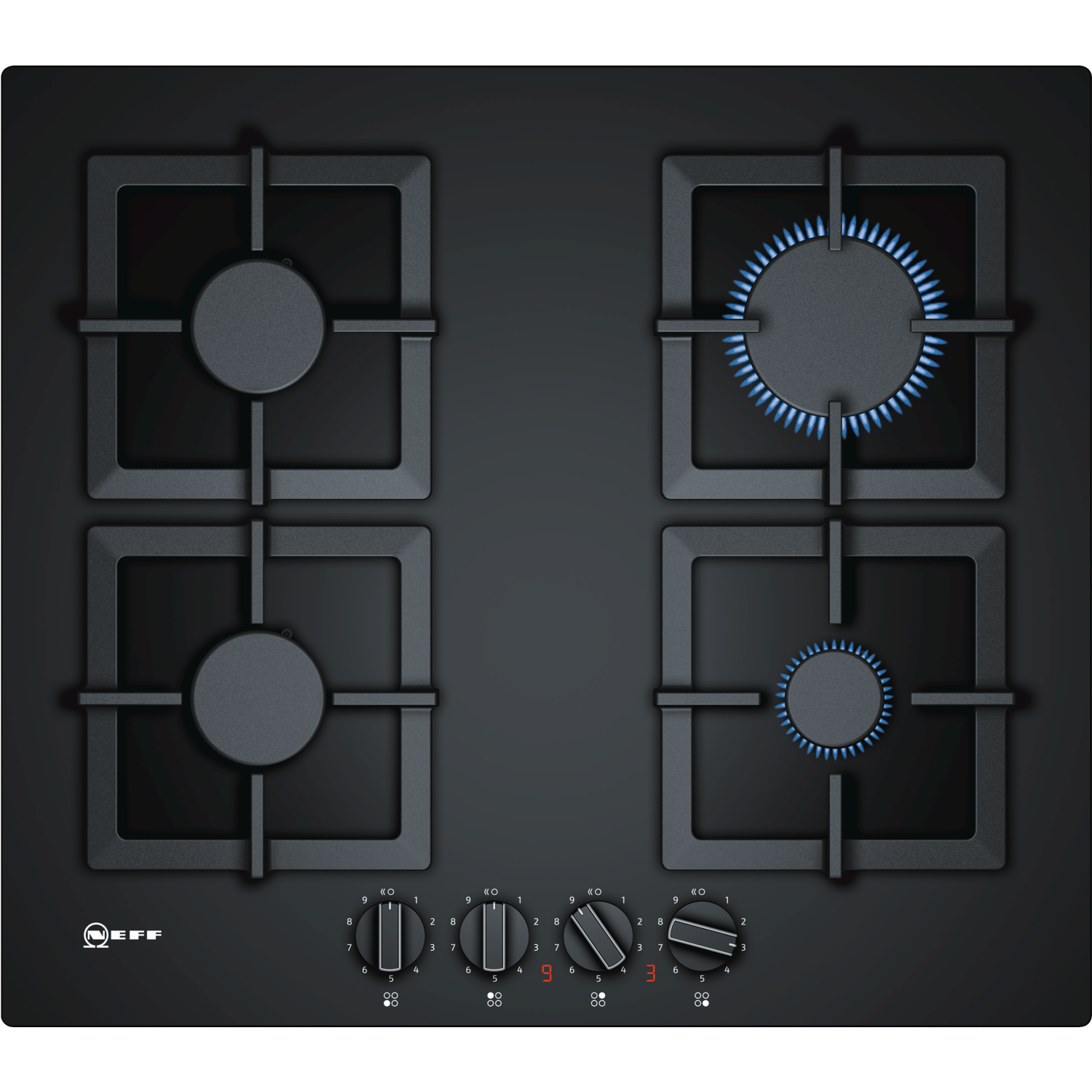 Refurbished Neff T26CA42S0 59cm Four Burner Gas-on-glass Hob Black