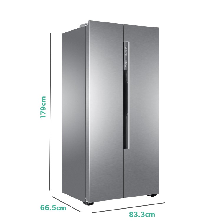 Haier 450 Litre American Fridge Freezer - Silver