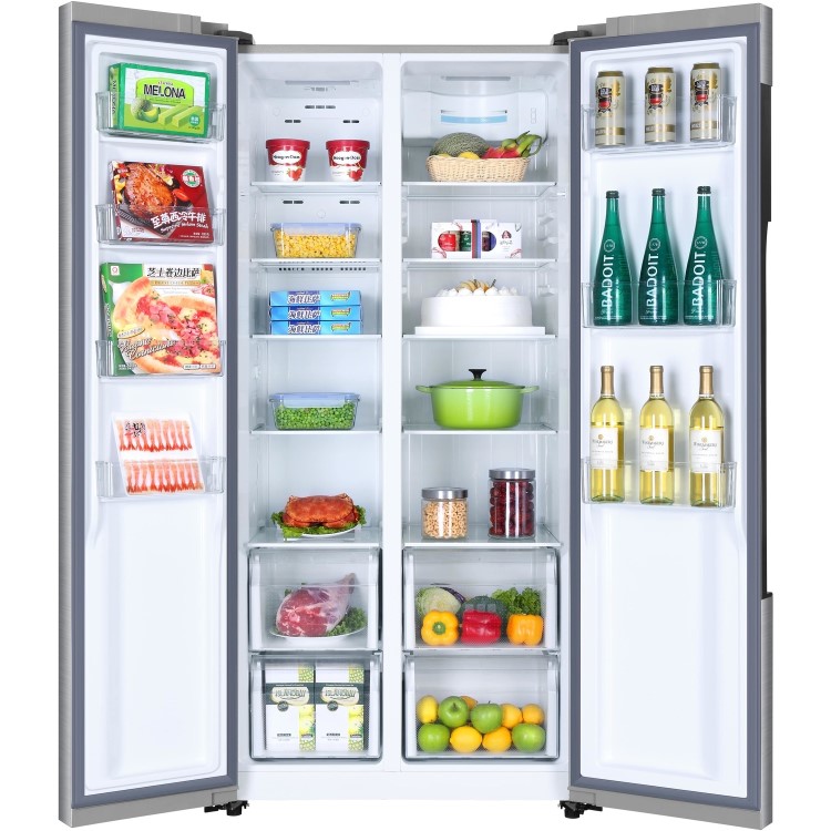 Haier 450 Litre American Fridge Freezer - Silver
