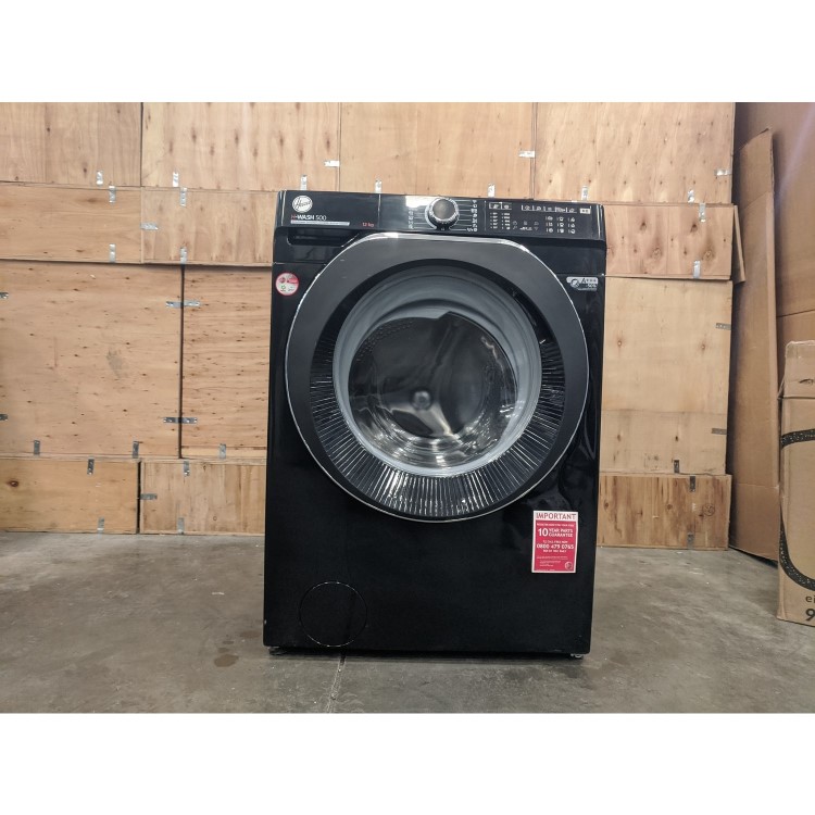 Refurbished Hoover HW412AMBCB/1-80 H-Wash 500 Freestanding 12KG 1400 Spin Washing Machine Black
