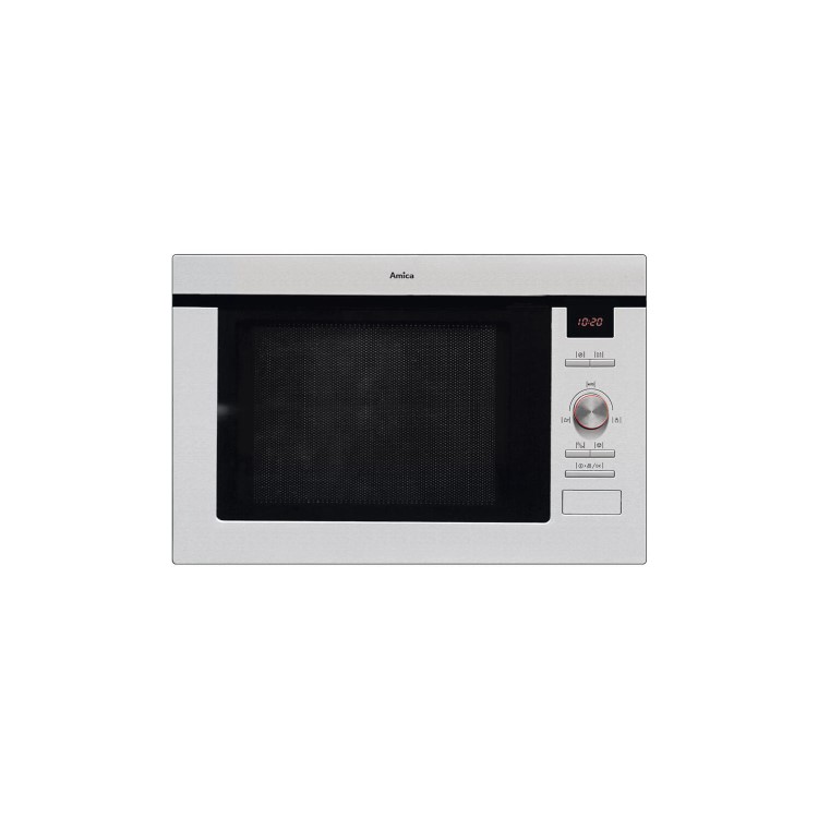 GRADE A2 - Amica AMM25BI 25 L 900 W Built-in Microwave With Grill For A 60cm Wide Cabinet Stainless steel