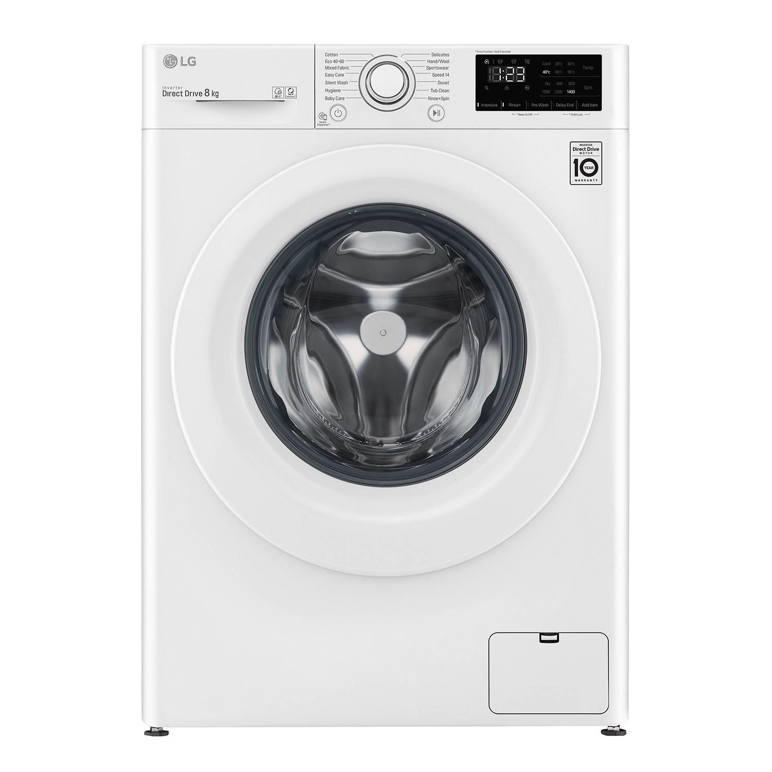 LG 8kg 1400rpm Freestanding Washing Machine - White