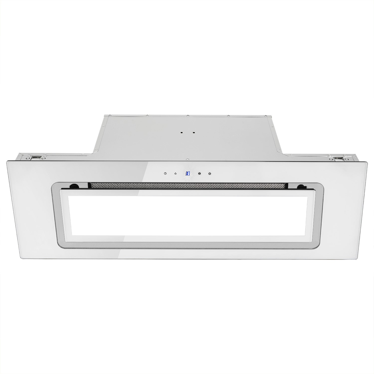 electriQ 90cm Glass Canopy Cooker Hood - White