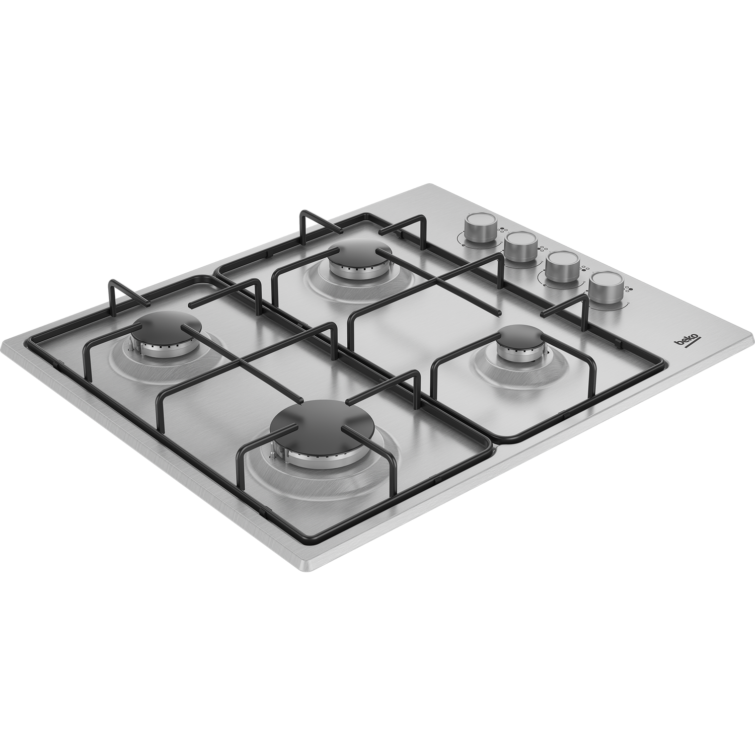Beko HIBG64120SX 60cm 4 Burner Gas Hob - Stainless Steel Beko HIBG64120SX 60cm 4 Burner Gas Hob - Stainless Steel