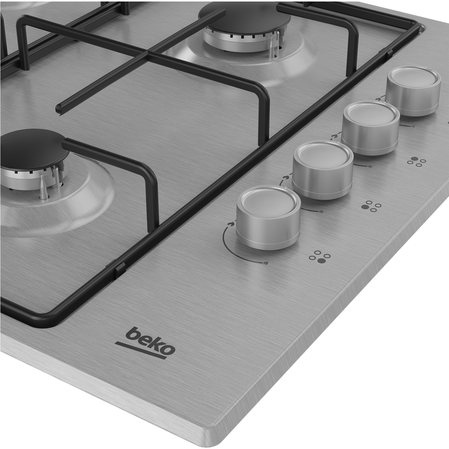 Beko HIBG64120SX 60cm 4 Burner Gas Hob - Stainless Steel Beko HIBG64120SX 60cm 4 Burner Gas Hob - Stainless Steel