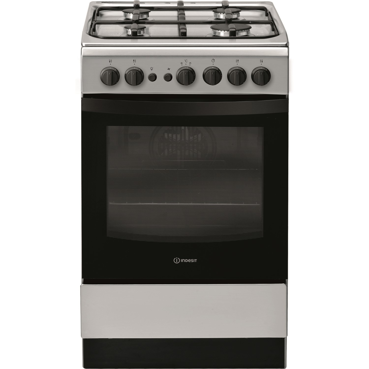 Indesit Cloe IS5G1PMSS Gas Cooker, Silver