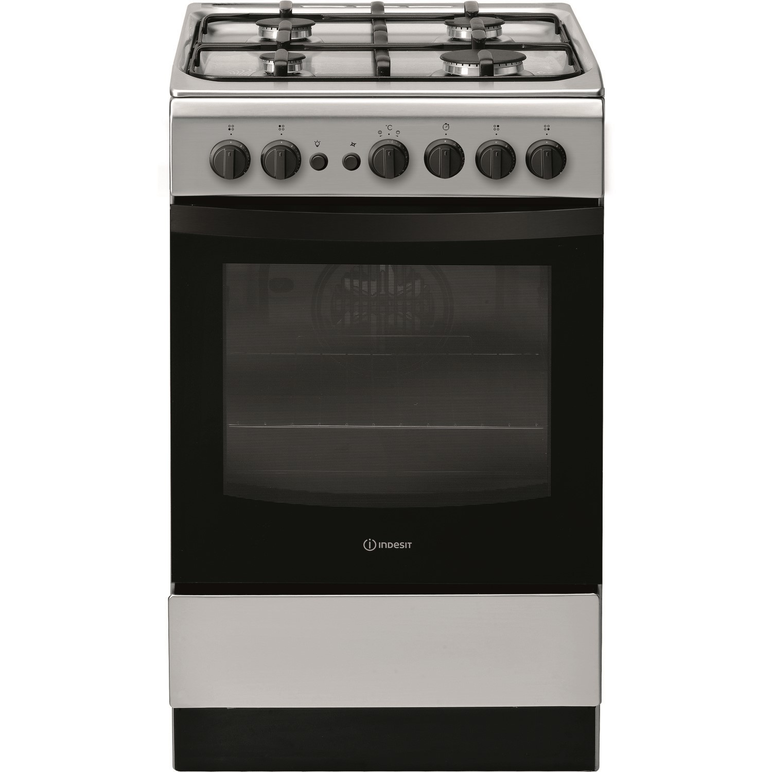 Indesit 50cm Gas Cooker - Silver