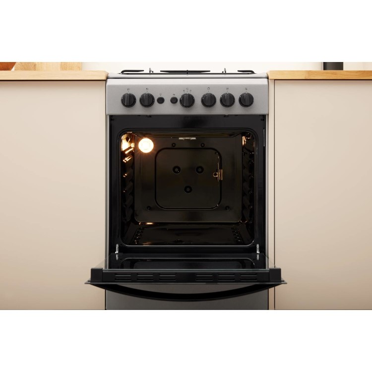 Indesit 50cm Gas Cooker - Silver