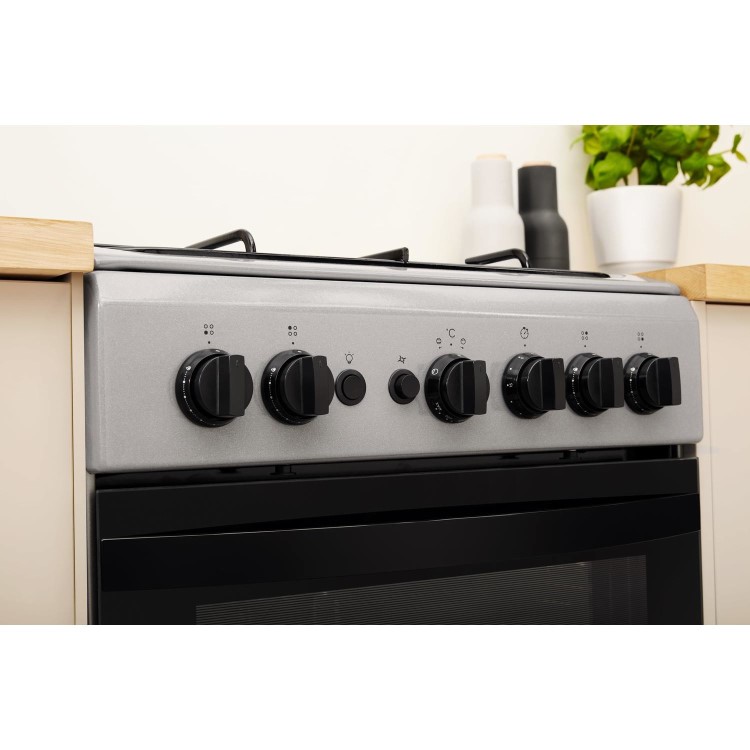 Indesit 50cm Gas Cooker - Silver