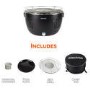 electriQ Portable Smokeless BBQ - Lotus Style with Fan