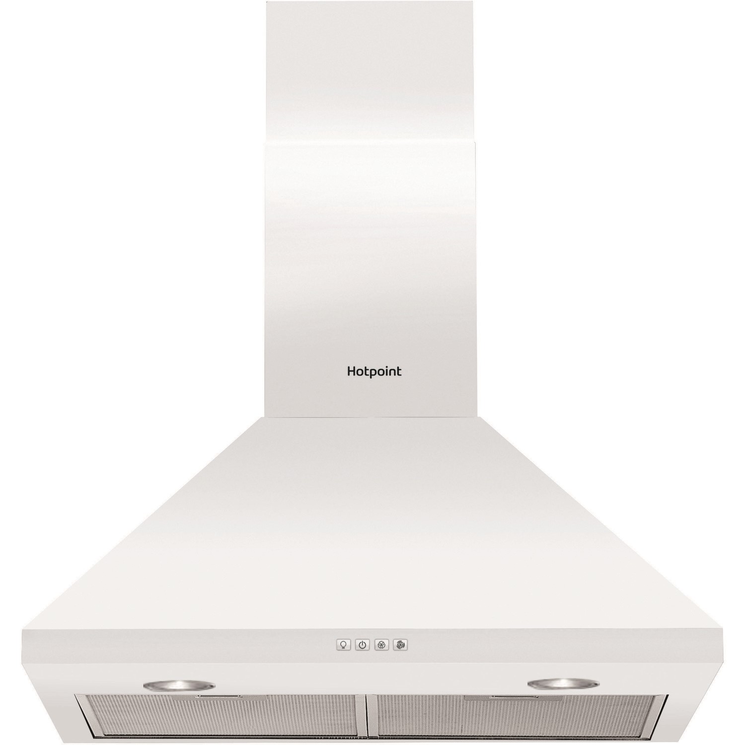 Hotpoint 60cm Traditional Chimney Cooker Hood - White