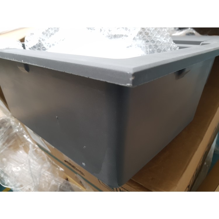 GRADE A2 - 1.5 Bowl Inset Grey Granite Composite Kitchen Sink - Enza Madison