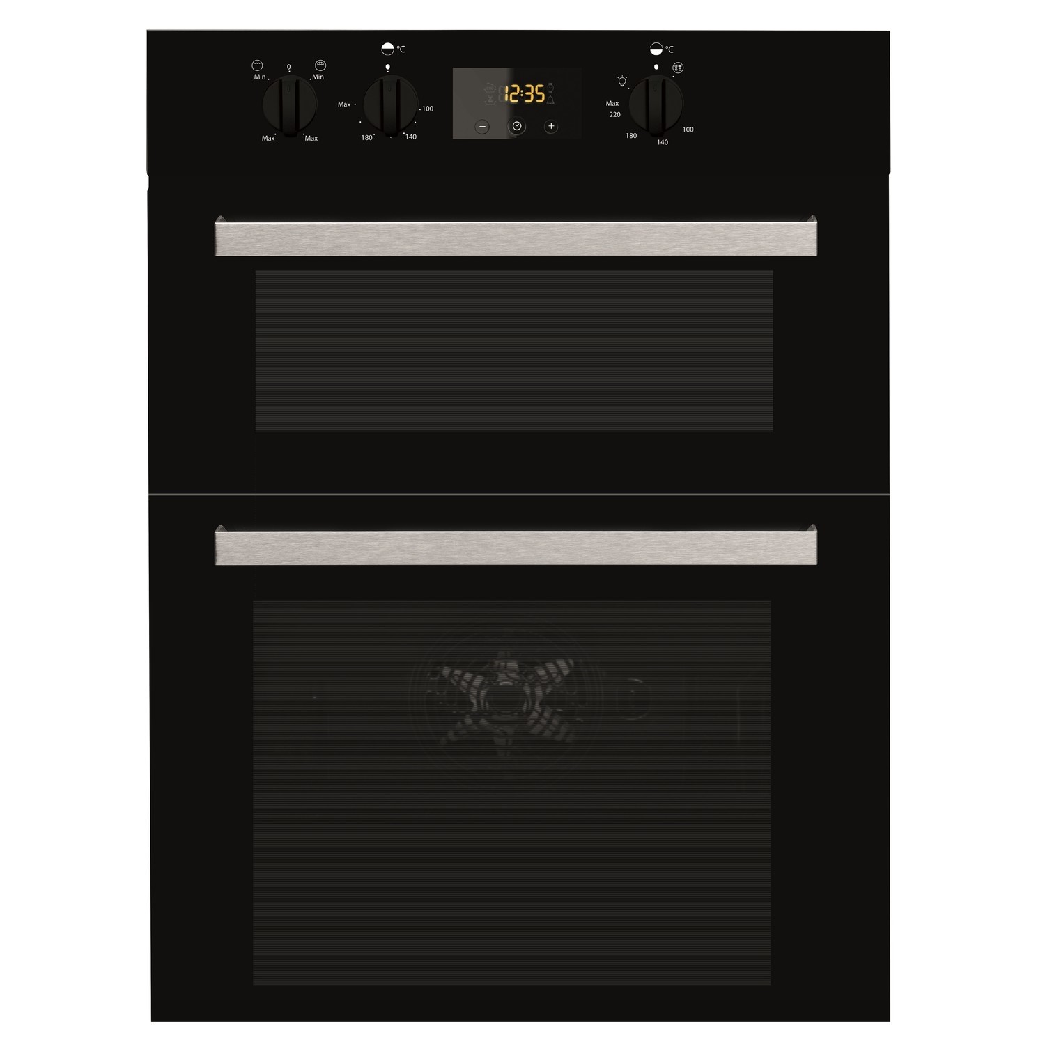 Indesit Aria Electric Built In Double Oven - Black