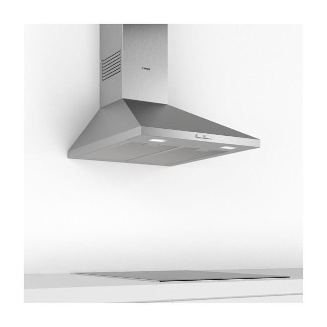 Refurbished Bosch Serie 2 DWP64BC50B 60cm Pyramid-style Chimney Cooker Hood Stainless Steel