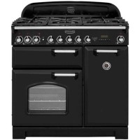 Rangemaster Classic Deluxe 90cm Dual Fuel Range Cooker - Black