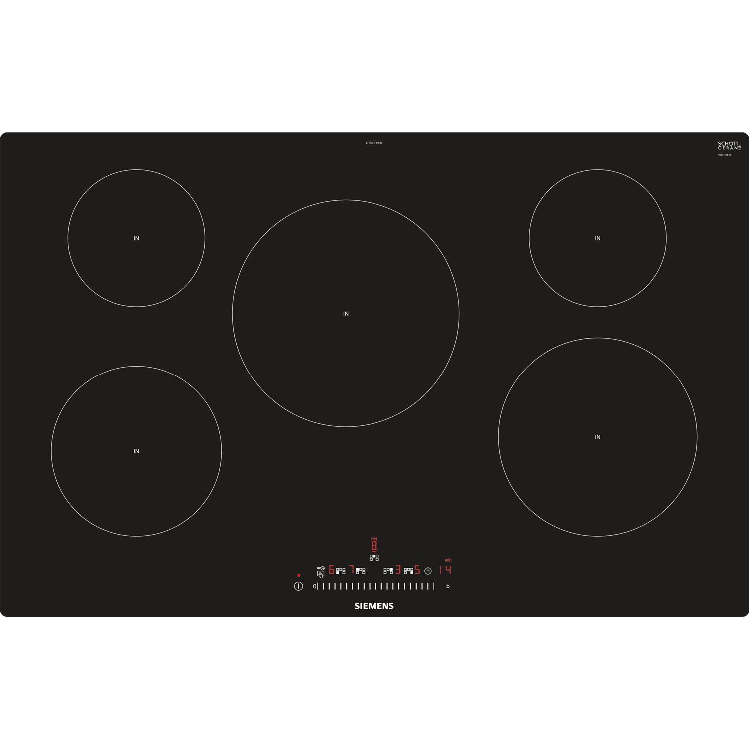 Siemens iQ100 80cm 5 Zone Hob Induction Direct EH801FVB1E Appliances 