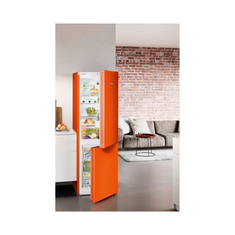 Refurbished Liebherr CNNO4313 Freestanding 304 Litre 60/40 Fridge Freezer Orange