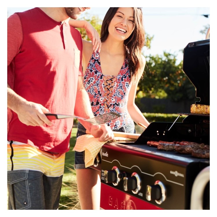 Refurbished Char-Broil Gas2Coal 330 Dual Fuel BBQ - 3 Burner Gas & Charcoal Grill with Side Burner