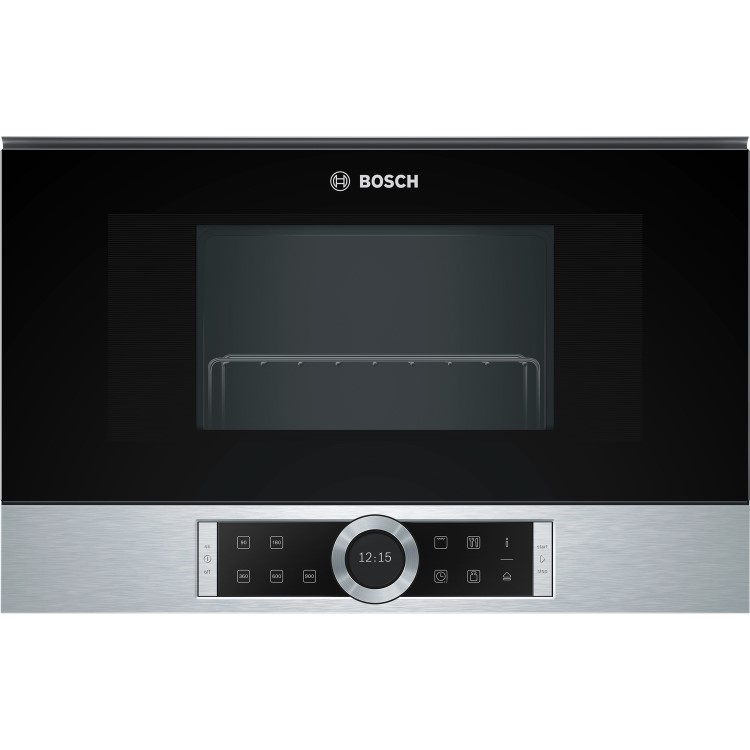 GRADE A2 - Bosch BEL634GS1B Serie 8 21L 900W Built-in Microwave with Grill Stainless Steel