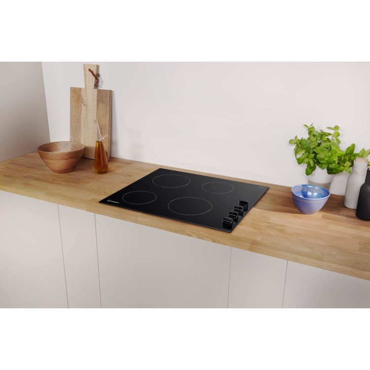 Refurbished Indesit RI861X 58cm 4 Zone Ceramic Hob