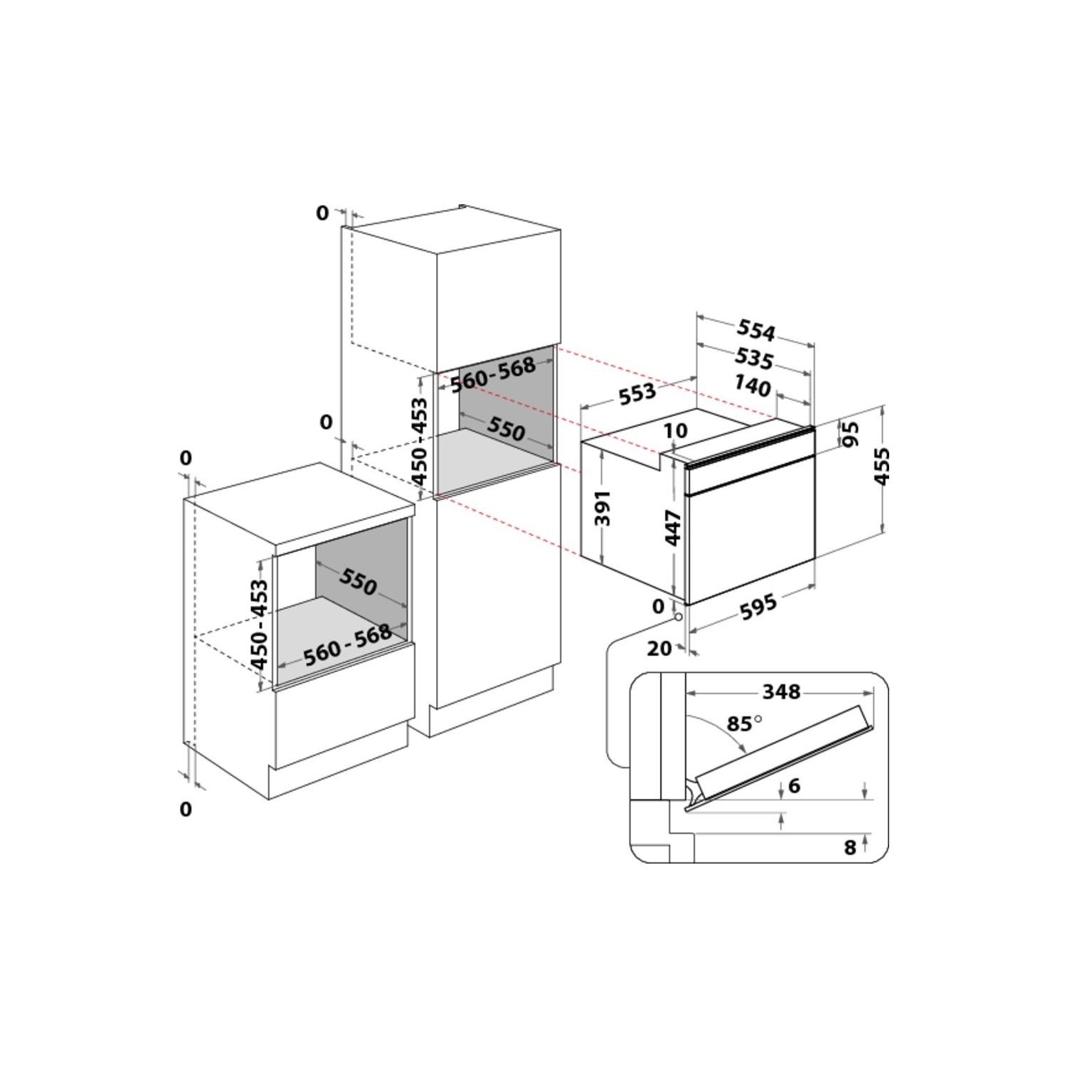 Hotpoint 40L Builtin Combination Microwave Oven Stainless Steel
