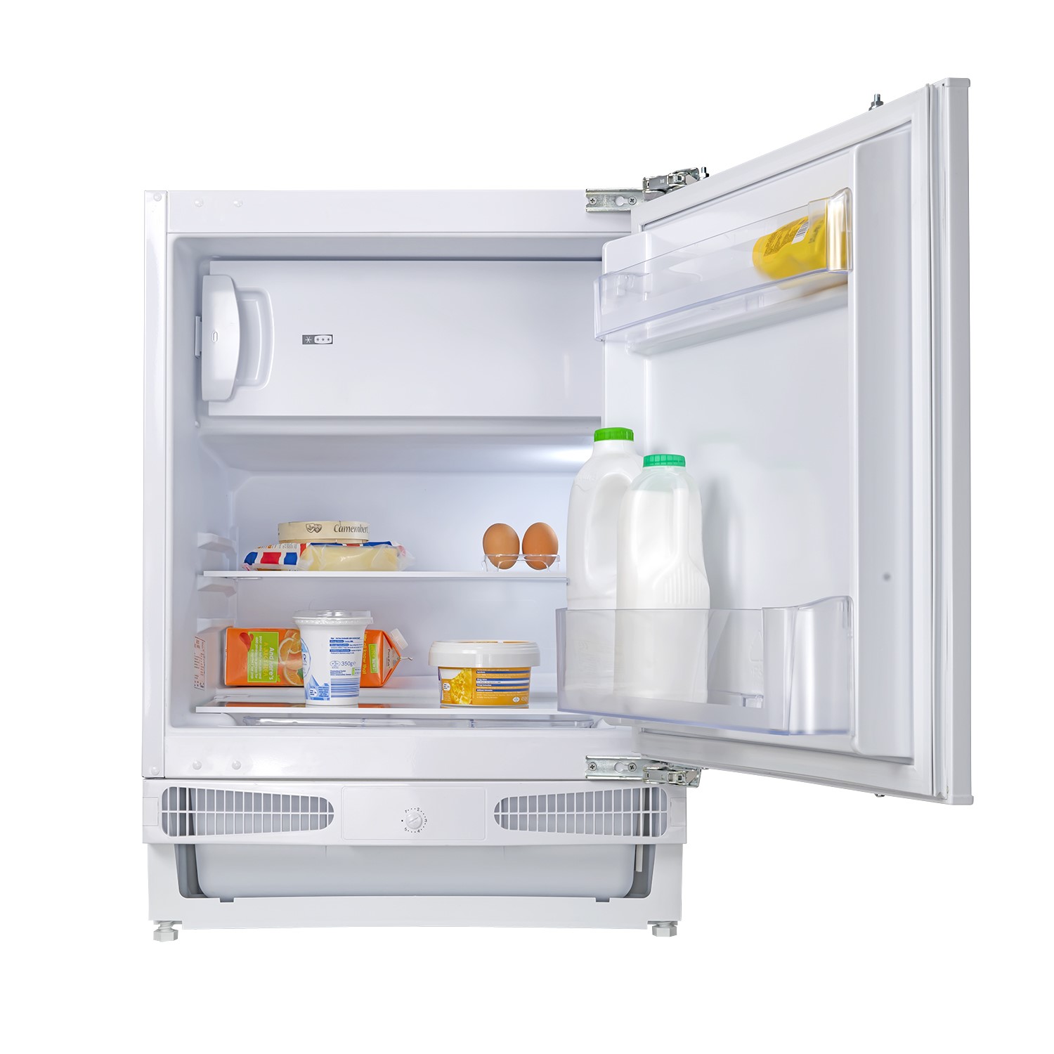 Refurbished electriQ EQINTFRIDGEIB Integrated 115 Litre Under Counter Fridge with Icebox