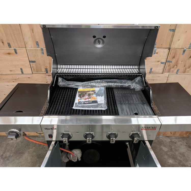 Refurbished Char-Broil Advantage Series 445S - 4 Burner Gas BBQ Grill with Side Burner - Stainless Steel