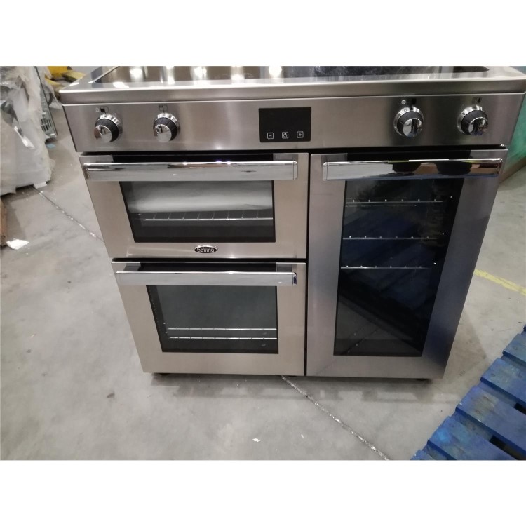 Refurbished Belling Cookcentre 90Ei Professional 90cm Electric Induction Range Cooker - Stainless steel