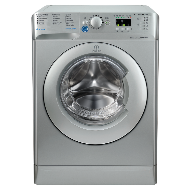 GRADE A3 - Indesit BWA81483XSUK Innex 8kg 1400rpm Freestanding Washing Machine-Silver